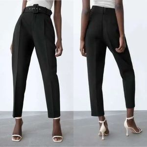Zara Pleated High Waist Trousers • size Medium